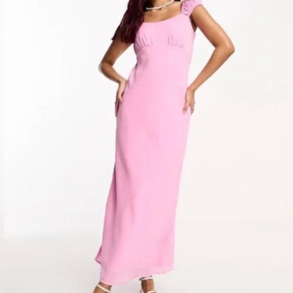 Abercrombie & Fitch Dresses & Skirts - Abercrombie & Fitch Pink Midi Slip Dress